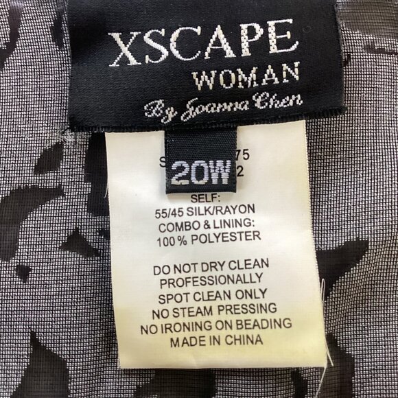 XSCAPE Silk Burnout Velvet Kimono Cardigan Jacket Women Plus Size 20W Long Flowe - Picture 3 of 16